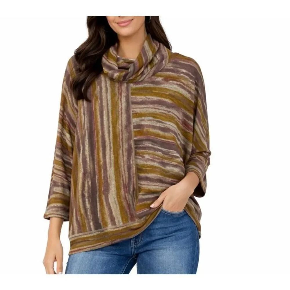 Coldwater Creek Dual Nature cowl neck sweater NWT small